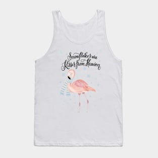 Flamingo in winter Tank Top